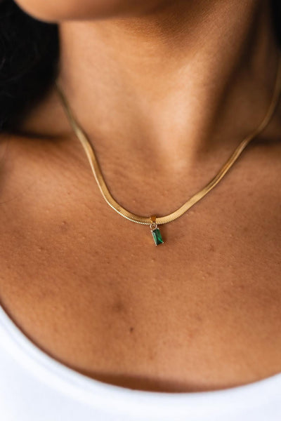 A Moment Like This Pendant Necklace in Green - Waverly Paige Boutique