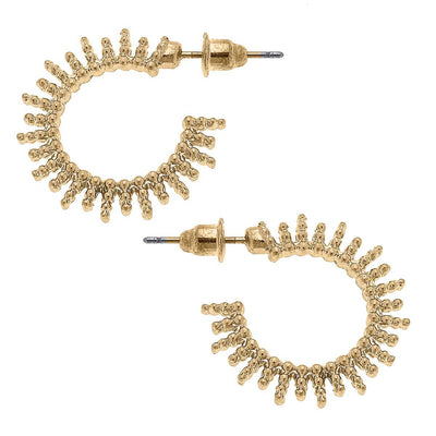 Mini Gold Hoop Earrings in Worn Gold - Waverly Paige Boutique