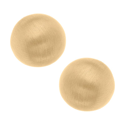 Gold Dot Stud Earrings in Worn Gold - Waverly Paige Boutique
