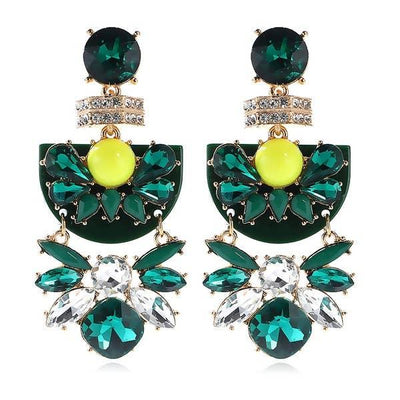 Siri Statement Earring - Regal Green - Waverly Paige Boutique