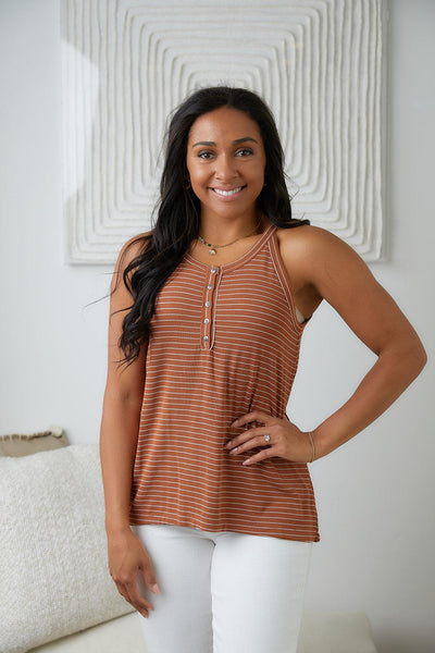 Tip Me Off Striped Tank - Waverly Paige Boutique