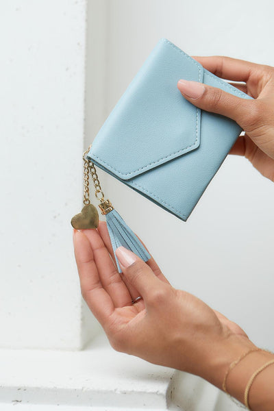 Love Letter Wallet in Powder Blue - Waverly Paige Boutique