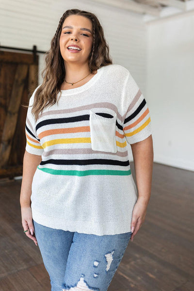 Derby Nights Retro Striped Top - Waverly Paige Boutique