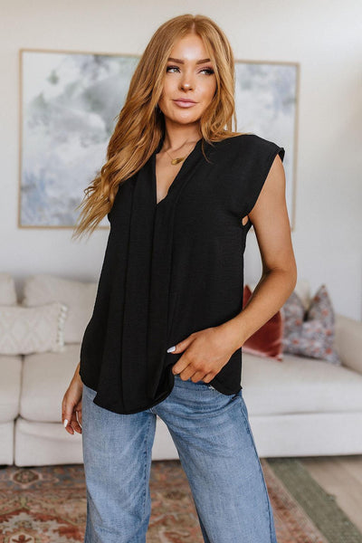 Elevate Everyday Blouse in Black - Waverly Paige Boutique