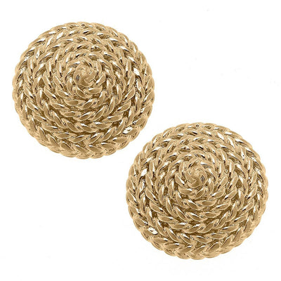 Ethel Rope Coil Earrings in Worn Gold - Waverly Paige Boutique
